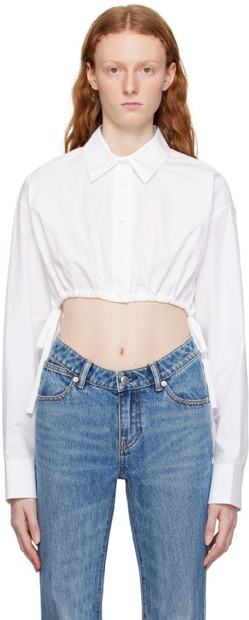 alexanderwang. t 白色 Cropped 衬衫