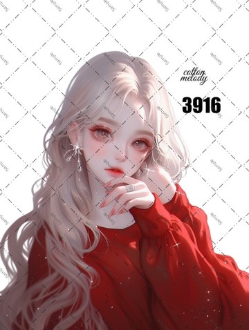 original sticker no.3916 人物貼紙 原創貼紙 原創人物貼紙 裝飾貼紙 cotton melody