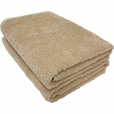 リピートサイン(:re) しっかり デイリー カラー バスタオル 60x120cm カフェオレ 同色セット 2枚セット 吸水 速乾 無地 薄