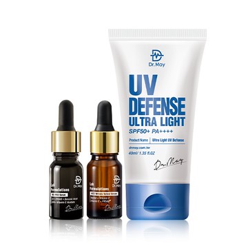 【Dr. May】美博士B3 PRO專業淨膚金三角-B3小黑瓶PRO加強版淨膚精華(10ml)+B3抗痘/C15%美白/杏仁酸/ACE撫紋精華(10mlx任1)+專業隔離清爽防曬乳(40ml) 女人我最大節目推薦