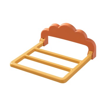 E.dot 壁掛式折疊鞋架 毛巾架 黏貼式 多用途 藍綠/橙黃  1個