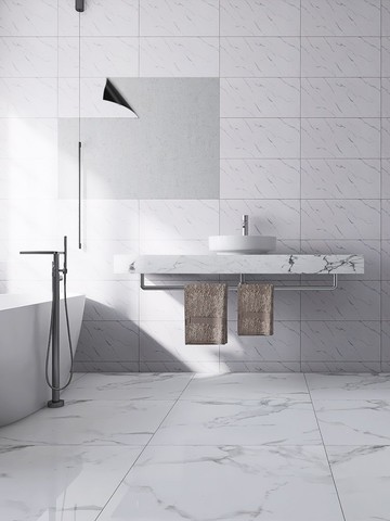 加厚仿瓷磚亮面墻貼自粘裝飾廚房浴室防水壁紙背景墻客廳提亮墻紙