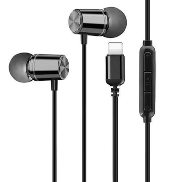 有線耳機 電腦遊戲重低音 適用于蘋果有線耳機iphone15/14promax/13/12/11扁頭安卓金屬耳機