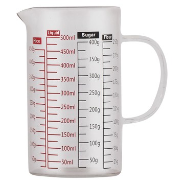 寶馬牌玻璃多功能量杯-500ml-1入