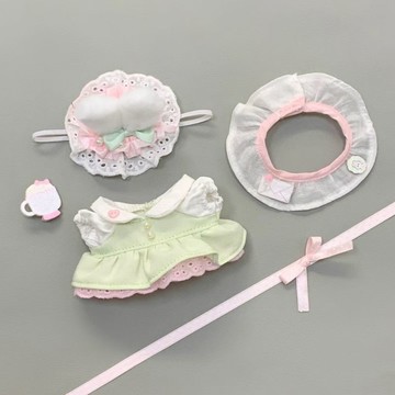 臺灣出貨 10cm娃衣 午後茶話會系列 棉花娃娃衣服 女僕裙子換裝衣服原創無屬性超萌 娃娃裝 娃娃配飾