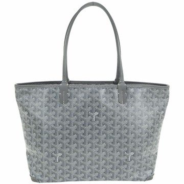 GOYARD Artois PM 小型/拉鍊款 高雅得防水圖騰帆布肩背托特包(灰色)