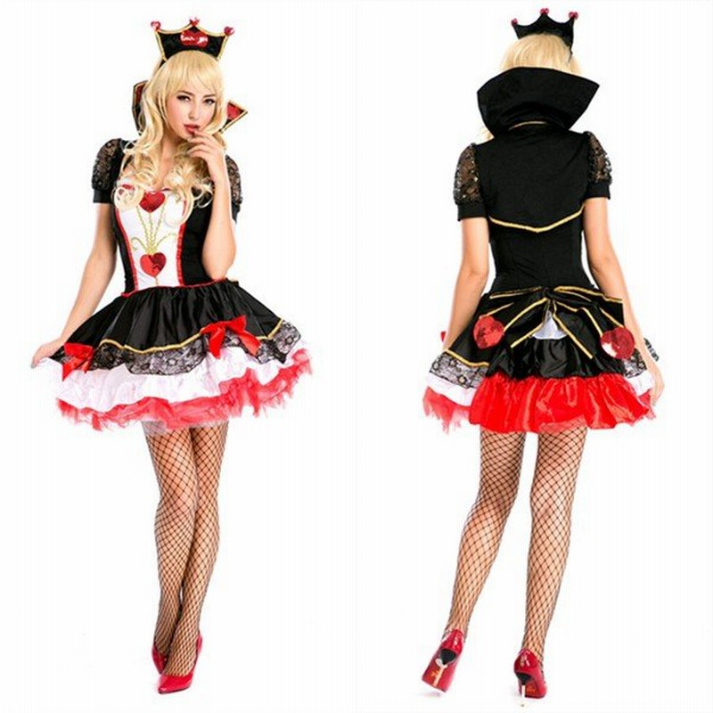 Wl30 ハロウィン衣装 ハートの女王に変身 コスチューム 大人ハートクイーン コスプレ 不思議の国 魔女 物語 レディースガールズ 通販 Lineポイント最大get Lineショッピング