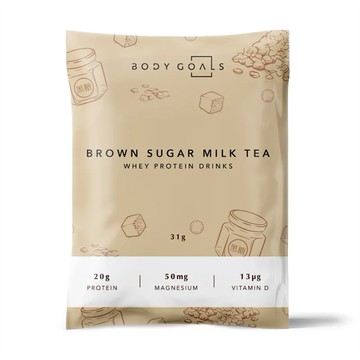 bodygoals 柏立奧 多效乳清蛋白飲 - 隨手包 | 黑糖奶茶 31g (BDG016)