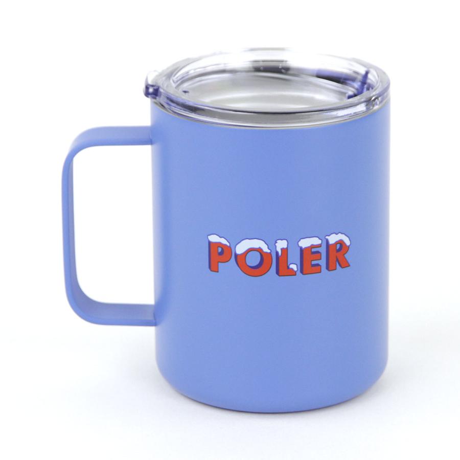 ポーラー マグカップ メンズ レディース POLER アウトドア キャンプマグカップ 蓋つき INSULATED MUG POP BLUE 223ACM9104