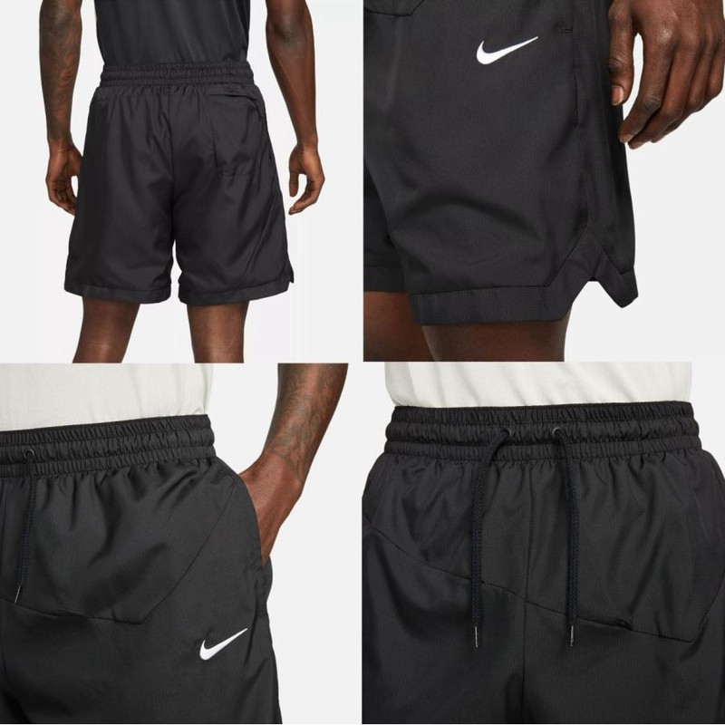 NIKE　ハーフパンツ　ブラック　バスケ　ロゴ刺繡　ウエストゴム　スポーツ NIKE ハーフパンツ ブラック バスケ ロゴ刺繡 ウエストゴム