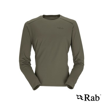 【RAB】Force LS Tee 長袖透氣排汗衣 男款 淺卡其 #QBL07