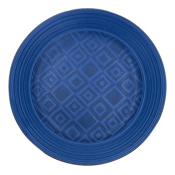 美濃燒 鐵藍凌紋 4.5皿 -日本製 瓷器  14 x 1.5cm  1個