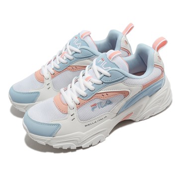 Fila 休閒鞋 Grand Tour 女鞋 白 天空藍 厚底 增高 皮革 老爹鞋  5J318W113