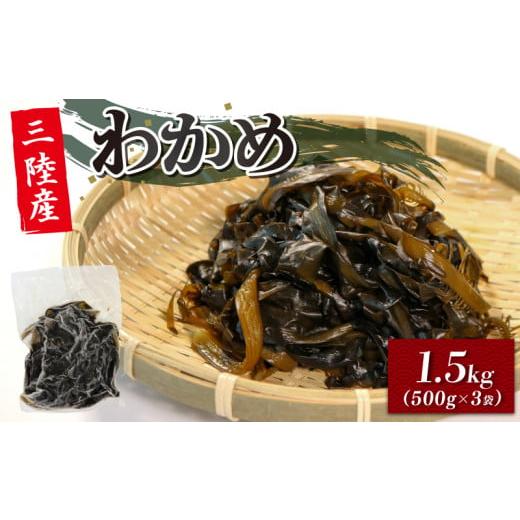 ふるさと納税 岩手県 大船渡市 三陸わかめ 三陸産 1.5kg 小分け 冷凍 500g×3袋  国産