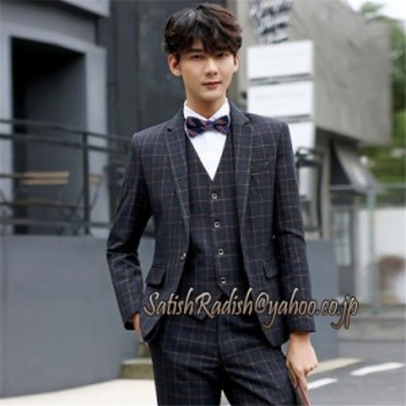3ピーススーツ メンズ スリーピーススーツ ビジネススーツ 結婚式 チェック柄 スーツセットアップ トレンド セレモニースーツ パーティー 通販 Lineポイント最大1 0 Get Lineショッピング