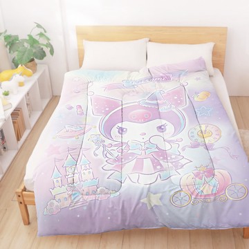 享夢城堡 MIT石墨烯發熱抗菌暖被150x200cm-三麗鷗酷洛米Kuromi 魔幻仙履 / 卡通冬被棉被