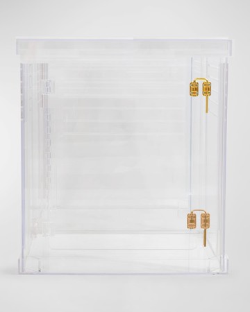 Large Clear View Pet Crate with Golden Latches