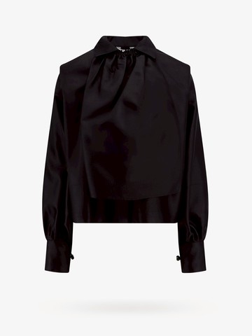 Silk and cotton shirt with jabot - MAX MARA - gender_Woman
