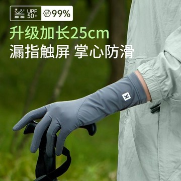 🚚臺灣出🚚防曬手套女士夏季戶外騎電動車開車防滑觸屏涼感冰絲防紫外線手套