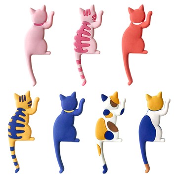 Mega 造型磁鐵掛勾 PVC+金屬+磁鐵材質  14.3 x 5.2cm  日系貓咪