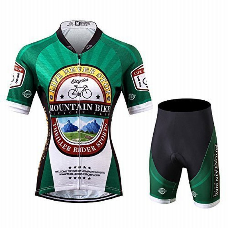 Thriller Rider Sports サイクルジャージ レディス 女性自転車運動服装半袖やショートパンツ セット 組み合わせ Mountai 通販 LINEポイント最大0.5%GET LINEショッピング リオン ド カペルミュール シャツ lils045 レッド XL Big