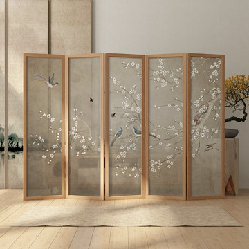 優購生活 中式屏風隔斷客廳酒店臥室布藝遮擋家用簡約現代玄關折疊折屏移動屏風櫃 屏風 隔間 客廳 玄關櫃 隔板 屏風架訂製