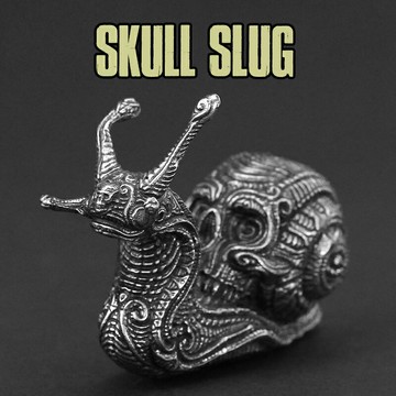 合金屬骷髏蝸牛模型手辦玩具桌面擺件個性另類飾品玩具創意禮物男