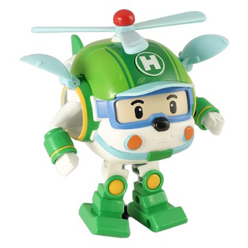 SiLverLit 銀輝 新4吋變形赫利 可愛擬人變形車玩具 救援小隊出動 拯救危險中的朋友  1個