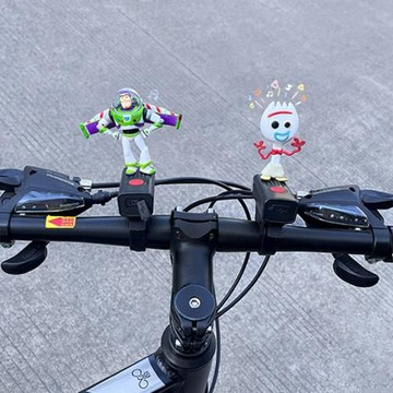 卡通庫洛米自行車裝飾前行燈兒童騎行充電強燈光照明防水夜騎山地
