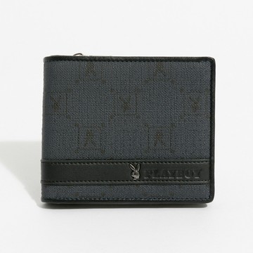 PLAYBOY - 短夾附零錢袋  Mbition系列 - 深藍色