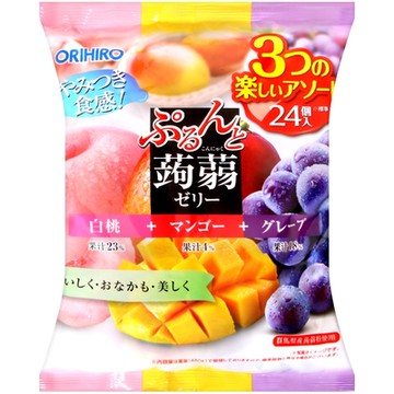 ORIHIRO 蒟蒻果凍[白桃&芒果&葡萄] (480g)