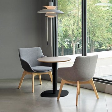 【SingBee 欣美】 LTD-75R 圓形餐桌 75公分(洽談桌/小圓桌/圓形餐桌/接待桌)