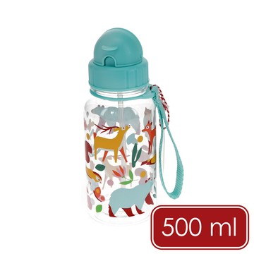 Rex LONDON 英國 輕攜吸管水壺(森林樂園500ml) / 兒童水壺 冷水瓶 隨行杯 環保杯