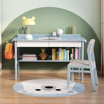 ?可開發票?免運 桌子 書桌 學習桌 長桌 辦公桌 兒童書桌家用臥室中小學生初中生寫字課桌椅實木學習桌子男孩女孩