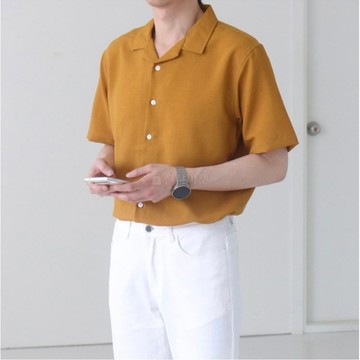 韓國 都會 百搭 開襟 短襯｜9色 男裝 男生衣服 男生襯衫 短袖襯衫