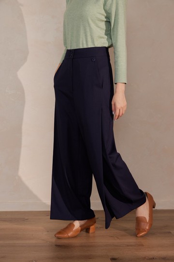 小說家寬管摺邊褲-夜燈