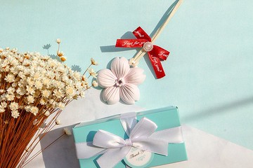 櫻花擴香石掛飾(長Tiffany盒) 婚禮小物 情人節 畢業 生日禮物