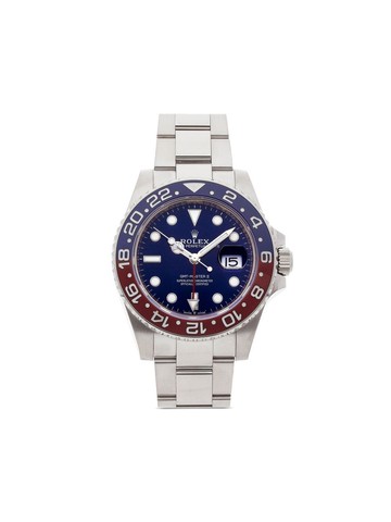 Rolex - 2019 pre-owned GMT-Master II Pepsi 40mm - unisex - 18kt White Gold/Oystersteel - One Size - Blue