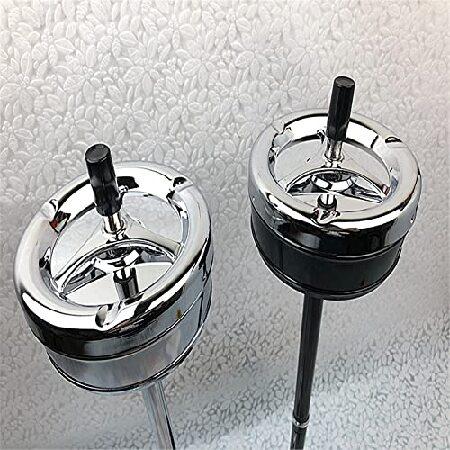 NYKCPJMW Outside Ashtray, Floor Standing Ashtray Receptacle, Stainless Steel Windproof Cigar Ashtrays for Patio Home Office, Easy to C並行輸入