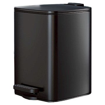 小麥購物 大容量腳踏式不銹鋼垃圾桶 L1288 15L  鈦黑  1層