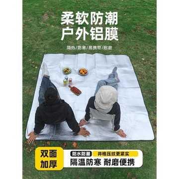 萬納戶外防水野炊鋁箔膜野餐墊便攜式折疊郊游帳篷地墊露營防潮墊