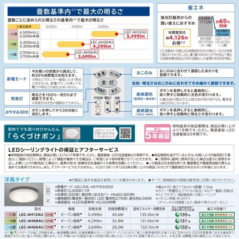 最安値で 日立 LEDシーリングライト 10～12畳 LEC-AH120U 2021年製