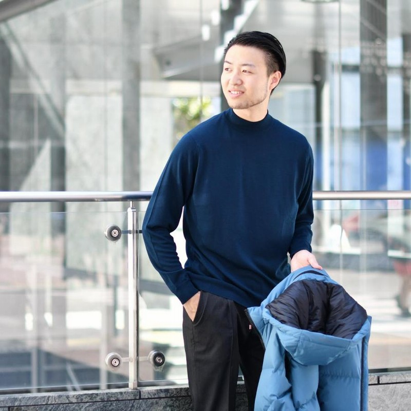 JOHN SMEDLEY【ジョンスメドレー】モックネックニット 30G