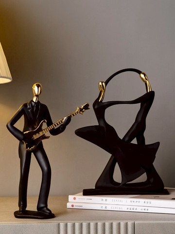 現代簡約藝術人物擺件家居客廳電視柜酒柜桌面輕奢抽象裝飾品擺設