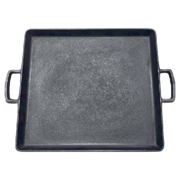 IWACHU 岩鑄 方形無條紋烤盤 30 x 28 x 2.5cm 3.23kg  23013  1個  黑色