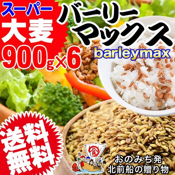 スーパー大麦 バーリーマックス 900g×6袋 送料無料