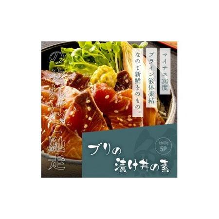 ふるさと納税 海鮮「ブリの漬け丼の素」1食80g×5P＋「マグロの漬け丼の素」1食80g×5P《迷子のブリを食べて応援 養殖生産業者応援プロ.. 高知県芸西村