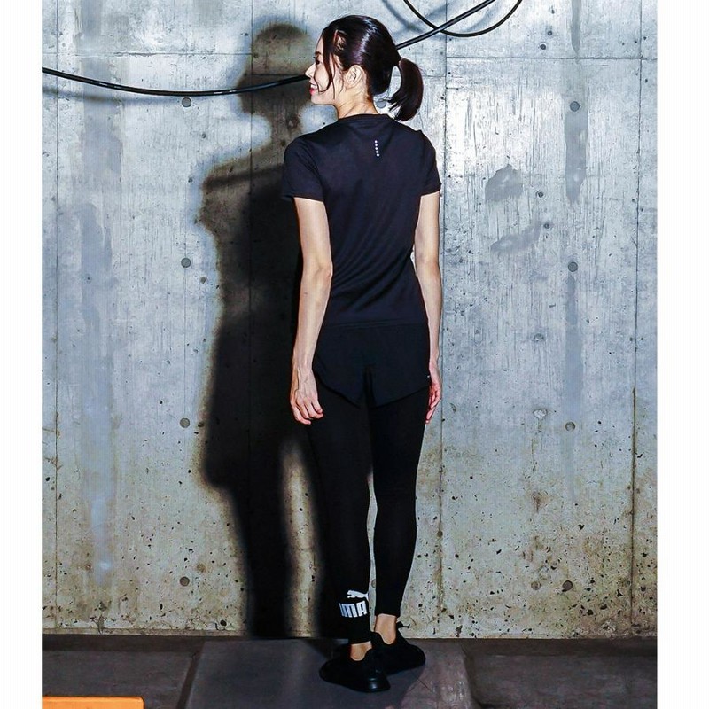 PUMA プーマ ランニング SS Tシャツ W 半袖 レディース 吸水 速乾性 軽量 スポーツウェア トレーニング ブラック 520627 通販 LINEポイント最大0.5%GET LINEショッピング PUMA プーマ S スポーツTシャツ カットソー 半袖 メッシュ ランニング