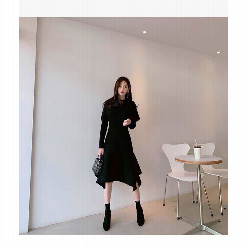 オフショルワンピース アシンメトリーワンピース ロング