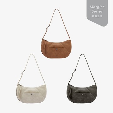 S'AIME東京企劃 率性插釦牛角兩用包 文青包 可頌包 肩背包 斜背包 胸包 彎月包 韓國包包